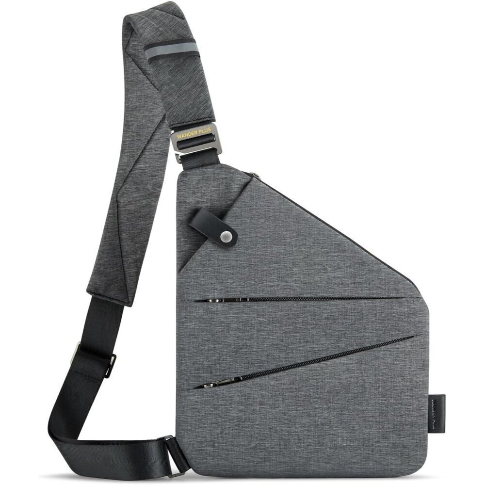 Anti Theft Crossbody Bag Nylon Slim Travel Shoulder Bag for Women Men